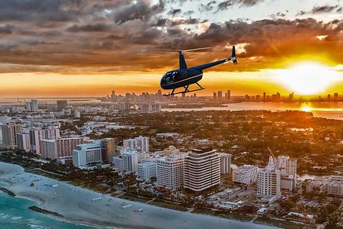 Miami Sunset Private Helicopter Tour - From Pinecrest to Key Biscayne