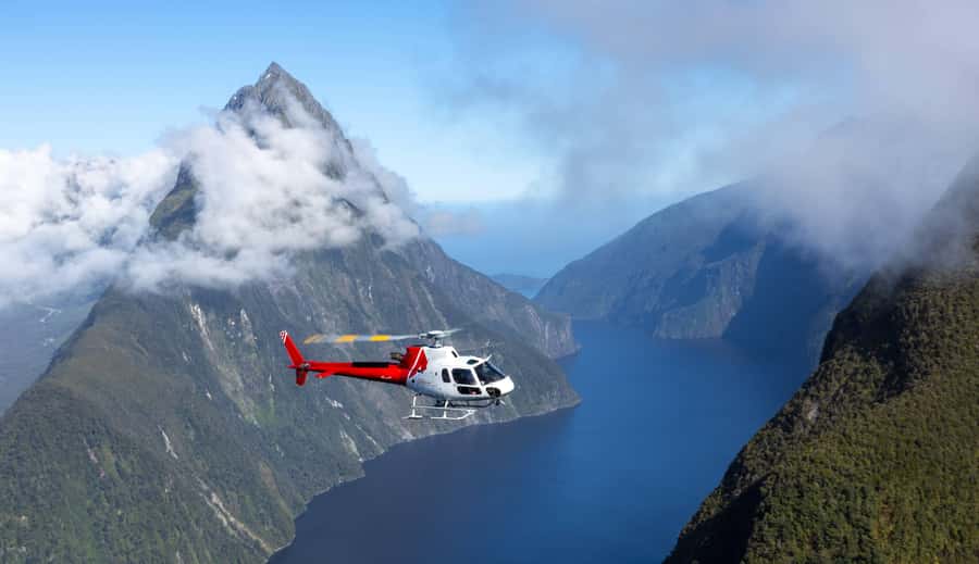 Milford Sound Scenic Helicopter Flight with Landing - Seeing Milford Sound from above