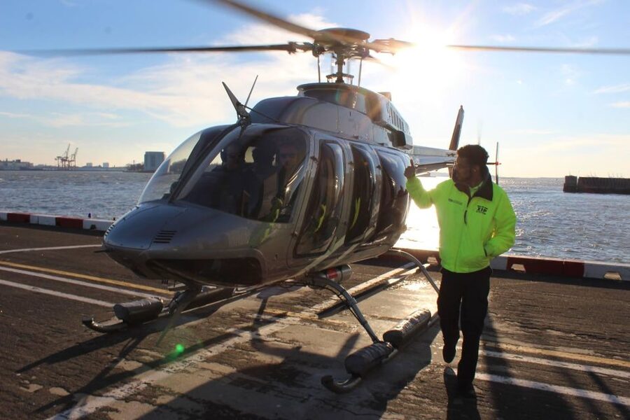New York City Night Skyline Tour by Helicopter - The nighttime route from the Statue of Liberty to Ellis Island