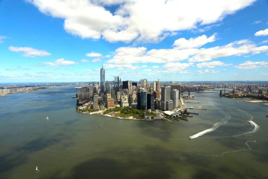 New York City Night Skyline Tour by Helicopter - Boarding a modern helicopter with panoramic windows
