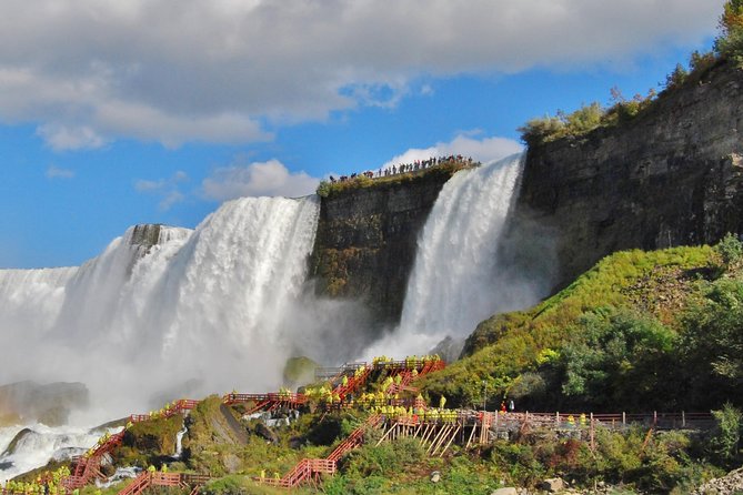 Niagara Falls USA Premium Tour: Helicopter & Maid of the Mist - Goat Island gives you the broad Horseshoe Falls view