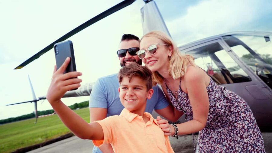 Orlando: Narrated Day Helicopter Flight Over Theme Parks - Arriving at the heliport and preparing to fly