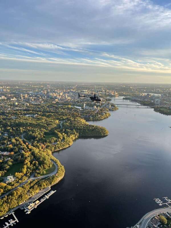 Ottawa: Helicopter Ride with Live Commentary - Château Laurier and Ottawa’s architectural core