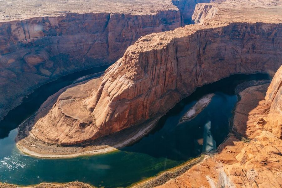 Page: Horseshoe Bend Helicopter Flight & Tower Butte Landing - Landing on top of Tower Butte