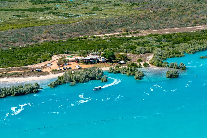 Pearls & Coast: 35-Minute Helicopter Flight & Willie Creek Tour - Cable Beach from above