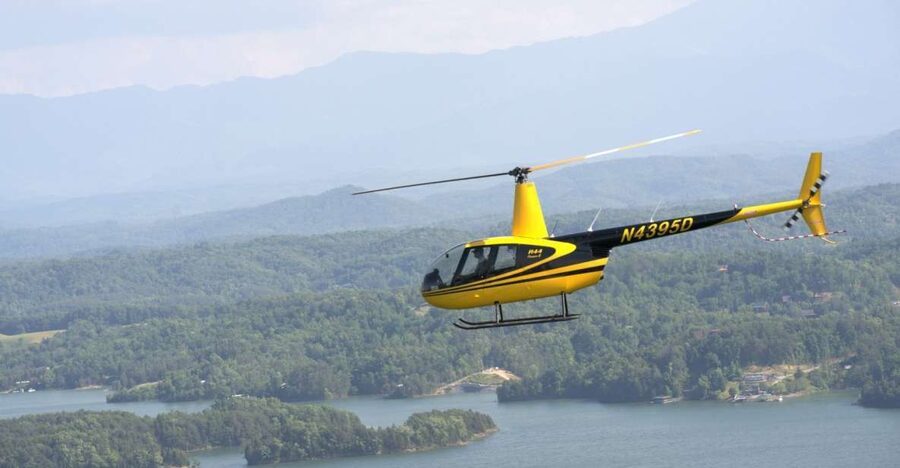 Pigeon Forge: Smoky Mountain and Lake Helicopter Trip - Turning southwest toward the Smokies