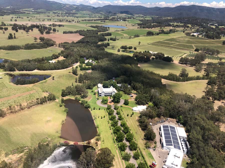 Pokolbin: 10-minute Helicopter Scenic Flight Hunter Valley - Taking off above Hunter Valley wine country