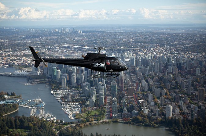 Pre/Post Cruise Helicopter Vancouver City Tour with Hotel Pickup - Lions Gate Bridge and the Guinness connection