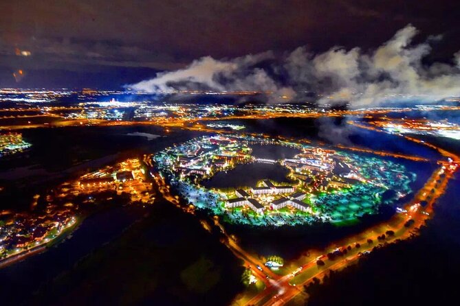 Private Helicopter After-hours 48 Miles Tour Theme Parks&Downtown - Sunset, darkness, and the right departure time