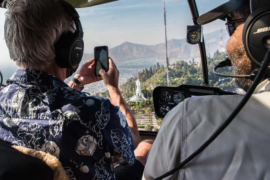 Private Helicopter Tour above Santiago with hotel transport - Why a helicopter changes your view of Santiago