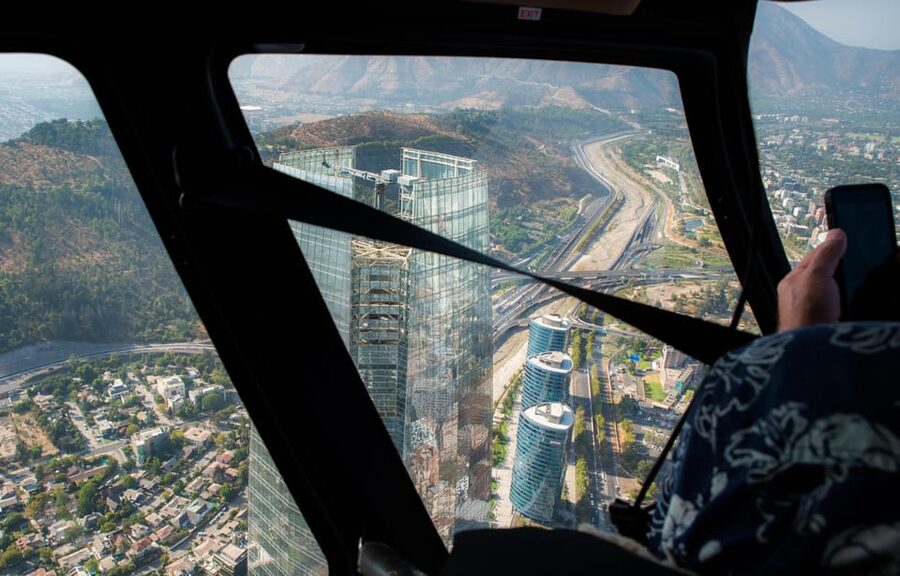Private Helicopter Tour above Santiago with hotel transport - What the commentary adds