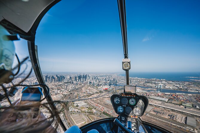 Private Melbourne Skyline Helicopter Ride - The return toward the skyline and Port Phillip Bay