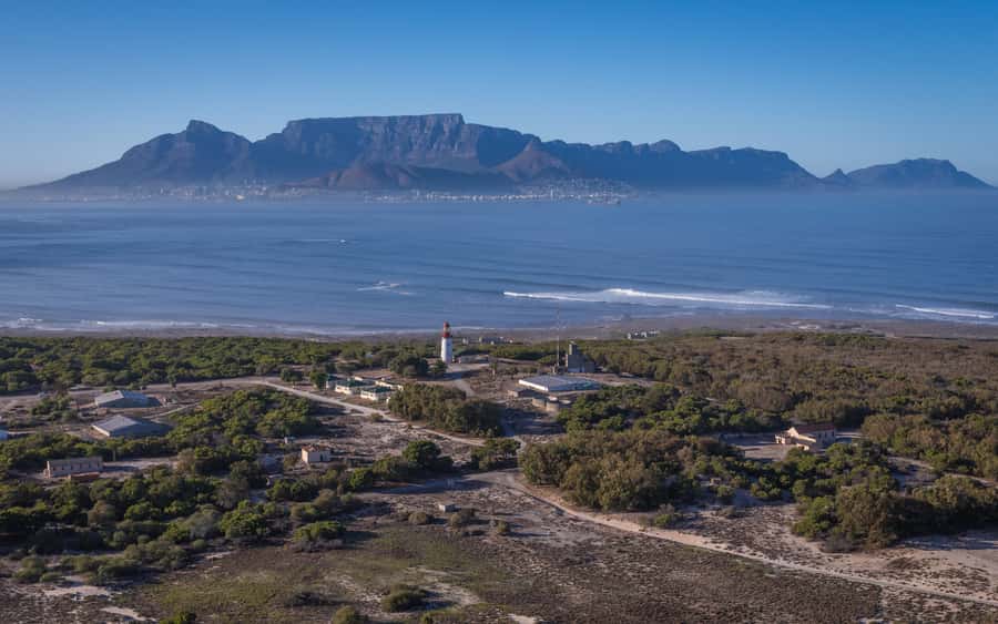 Robben Island By Air Scenic Helicopter Flight - Taking off over the Atlantic Ocean
