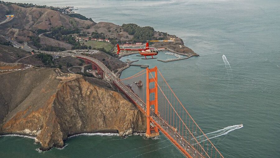 San Francisco: Golden Gate Helicopter Adventure - Following the coast past Baker Beach and Pt. Bonita