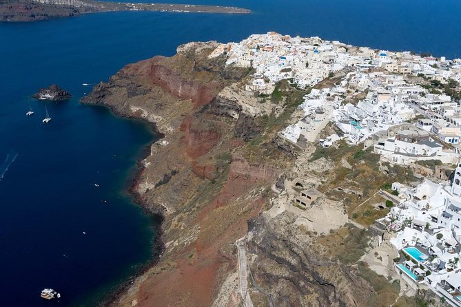 Santorini 30min Helicopter Tour - Perissa and Kamari, the black-sand coast