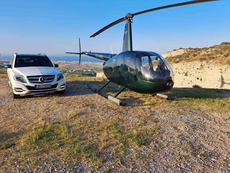 Santorini: Helicopter Sightseeing Flight Over Caldera - Pickup from 13 Santorini locations