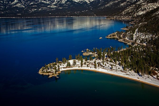 Tahoe's Sand Harbor Helicopter Tour - Leaving South Lake Tahoe for the eastern shore
