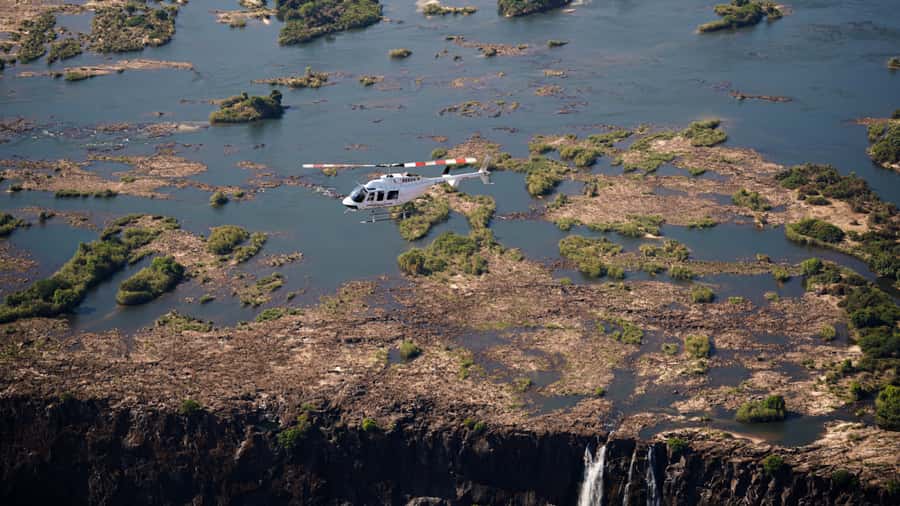 Victoria Falls:Explore the Zambezi Helicopter Experience - Victoria Falls from the air