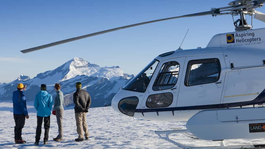 Wanaka: Scenic Helicopter Flight with Glacier Experience - Taking off over the Southern Alps