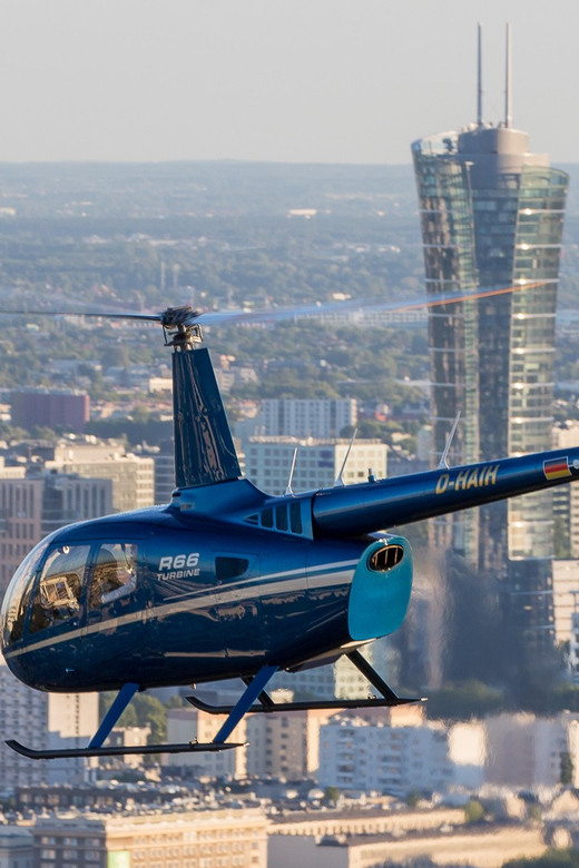 Warsaw: Helicopter Private Tour - The Landing and Sparkling Wine Finish